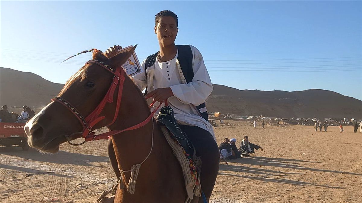 الفارس محمد ابوسعيد من السلسه والجواد فرحة