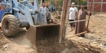 حملة مكثفة ضد التعديات على الأراضي الزراعية في العبور