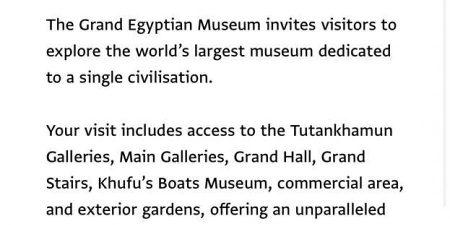 السياحة:
      موقع
      (Visit-GEM.com)
      المنصة
      الرسمية
      المعتمدة
      لشراء
      تذاكر
      زيارة
      المتحف
      المصري
      الكبير
