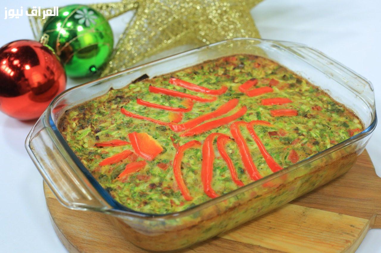 طريقة عمل عجة كوسة بالخضار